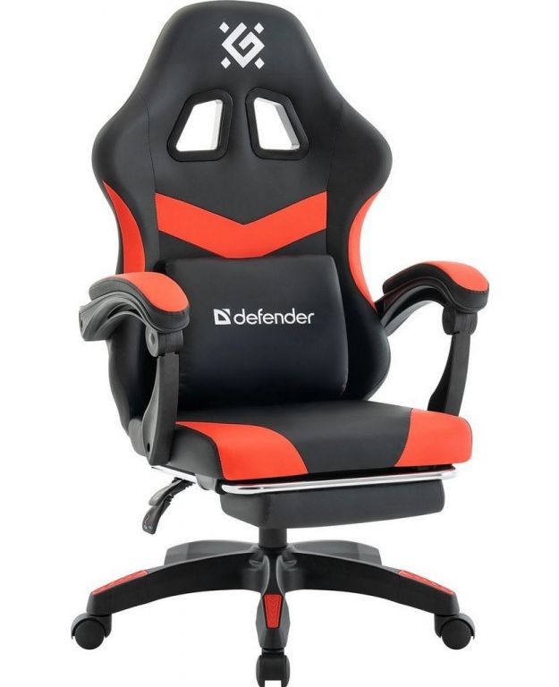 Игровое (геймерское) кресло Defender Runa Pro (черный/красный)