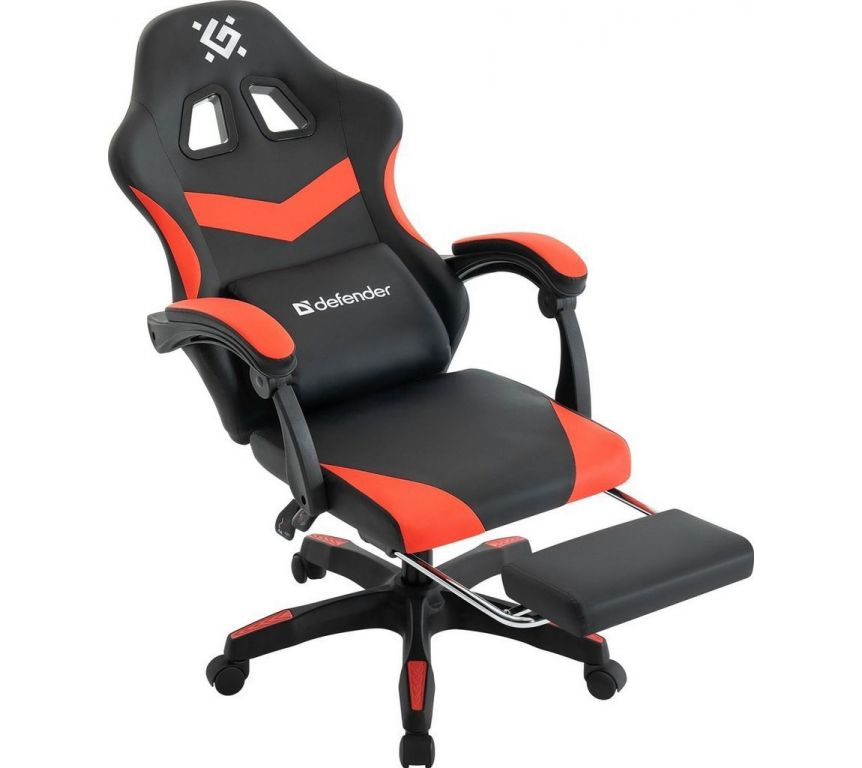 Игровое (геймерское) кресло Defender Runa Pro (черный/красный)