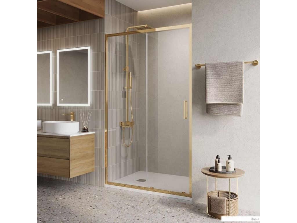 Душевая дверь BelBagno Luce-BF-1-110-C-ORO