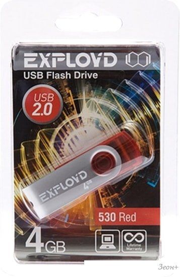 USB Flash Exployd 530 4GB (красный)