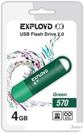 USB Flash Exployd 570 4GB (зеленый)