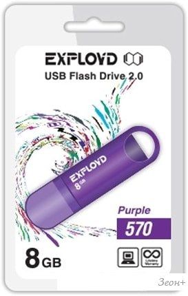 USB Flash Exployd 570 8GB (фиолетовый)