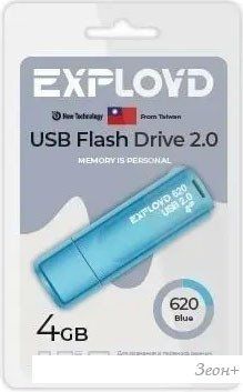 USB Flash Exployd 620 4GB (синий)