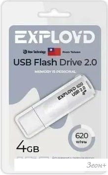 USB Flash Exployd 620 4GB (белый)