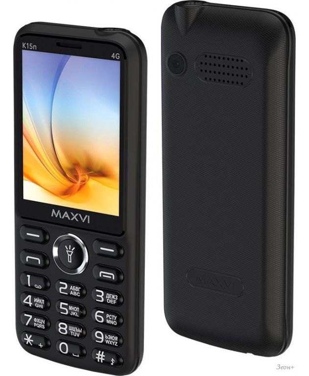 Телефон Maxvi K15n 4G (черный)