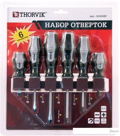 Набор отверток Thorvik SDS06BC (6 предметов)