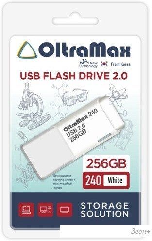 USB Flash OltraMax 240 256GB (белый)