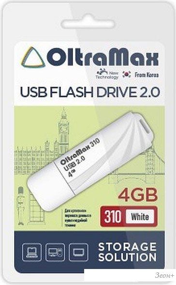 USB Flash OltraMax 310 4GB (белый)