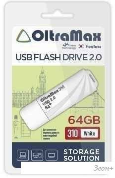 USB Flash OltraMax 310 64GB (белый)