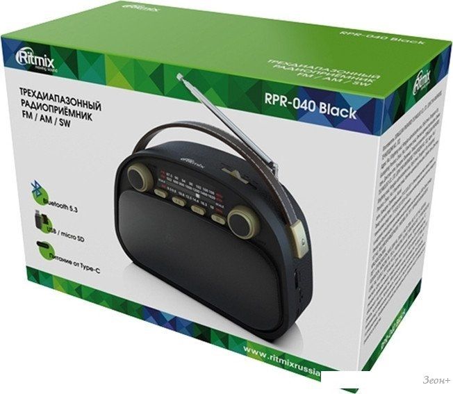 Радиоприемник Ritmix RPR-040 (черный)
