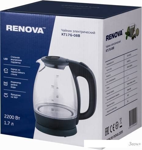 Электрический чайник Renova KT17G-08B