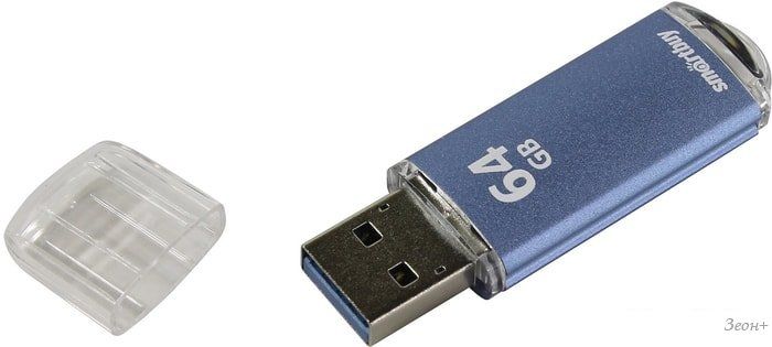 USB Flash Smart Buy V-Cut 64GB (синий)