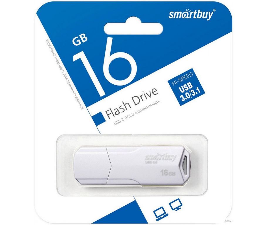 USB Flash SmartBuy Clue 3.0 16GB (белый)