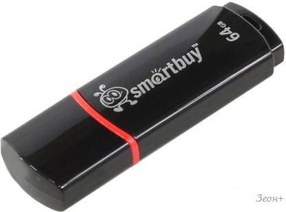 USB Flash Smart Buy Crown Black 64GB (SB64GBCRW-K)