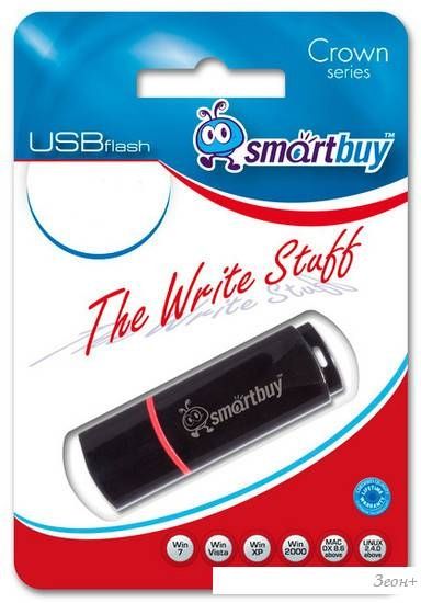 USB Flash Smart Buy Crown Black 64GB (SB64GBCRW-K)