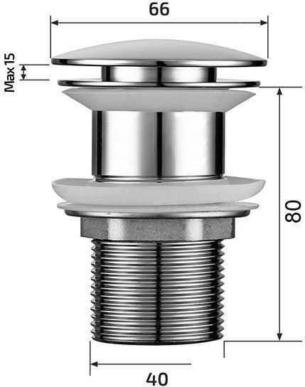 Донный клапан Roxen PD02CH без перелива