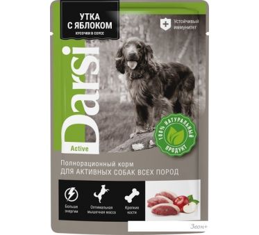 Пресервы Darsi Adult Active с уткой и яблоком 85 г