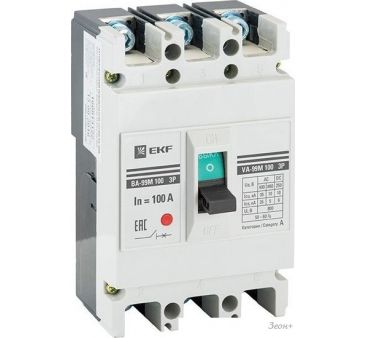 Выключатель нагрузки EKF PROxima ВА-99М 100/63А 3P 35кА mccb99-100-63m