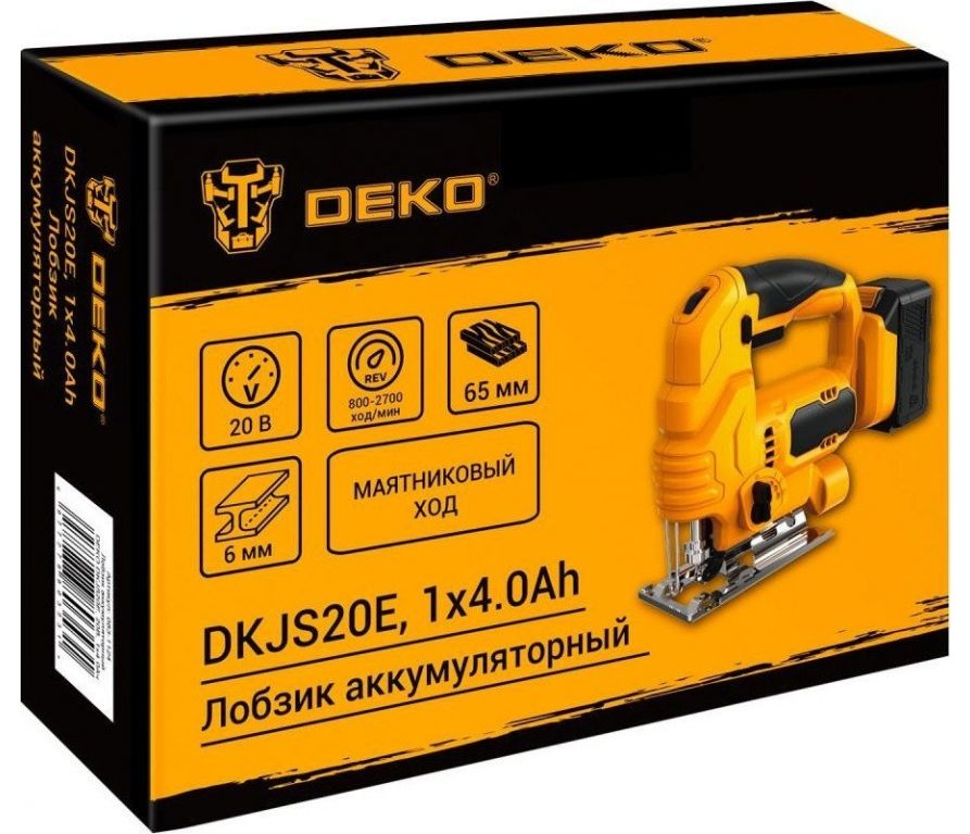 Электролобзик Deko DKJS20E 083-1124 (с 1-им АКБ)