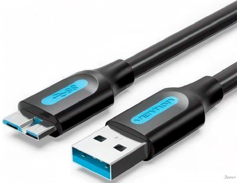 Кабель Vention CQABF USB Type-C - microUSB Type-B (1 м, черный)