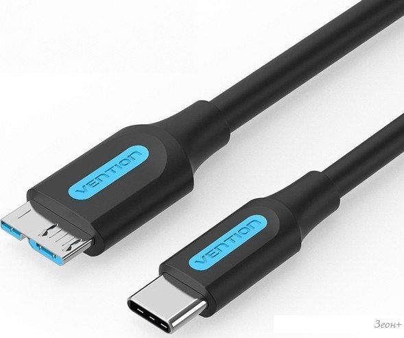 Кабель Vention CQABF USB Type-C - microUSB Type-B (1 м, черный)