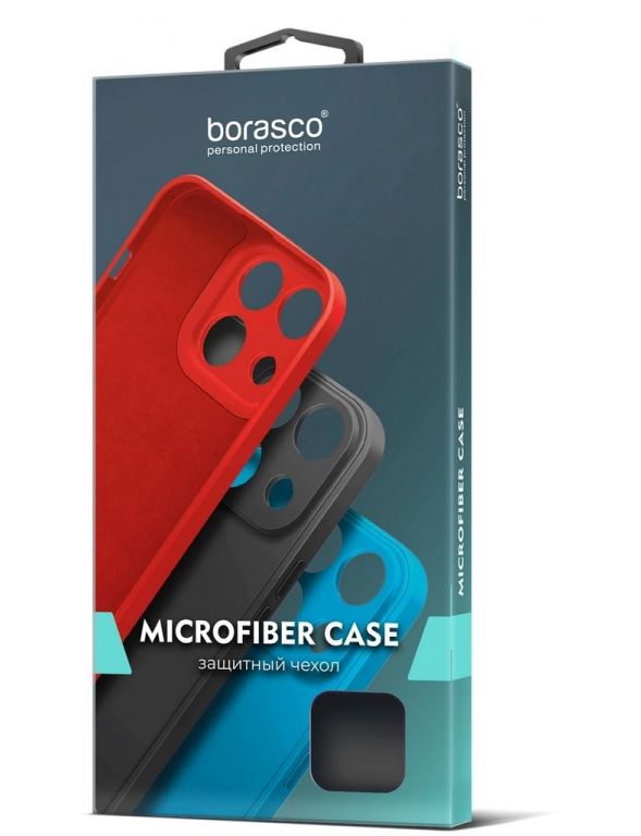 Чехол (клип-кейс) BoraSCO для Apple iPhone 16 Plus Microfiber Case черный (73687)