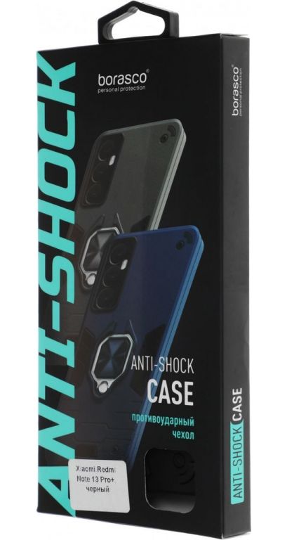 Чехол (клип-кейс) BoraSCO для Xiaomi Redmi Note 13 Pro+ Anti-Shok Case черный (52500)
