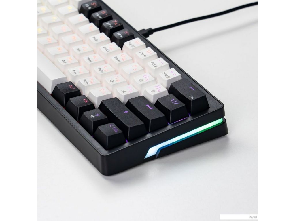 Клавиатура JEGG ZA61 White Black Brown (TNT Yellow)
