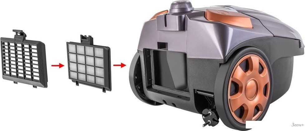 Пылесос Endever SkyClean VC-250 (серый/фиолетовый)