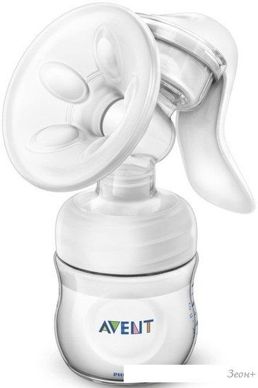 Ручной молокоотсос Philips Avent Natural Comfort с бутылочкой для кормления SCD255/05
