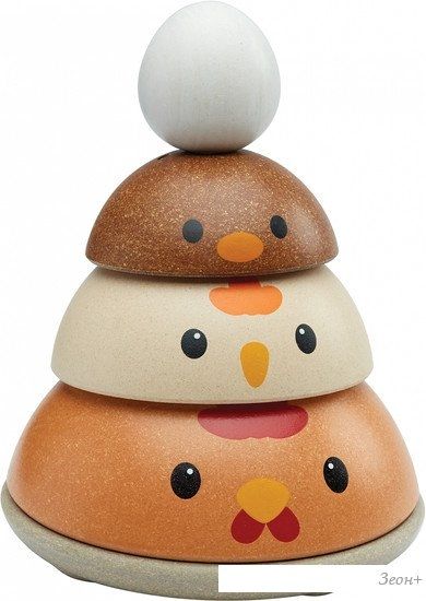 Пирамидка Plan Toys Курочки 5485