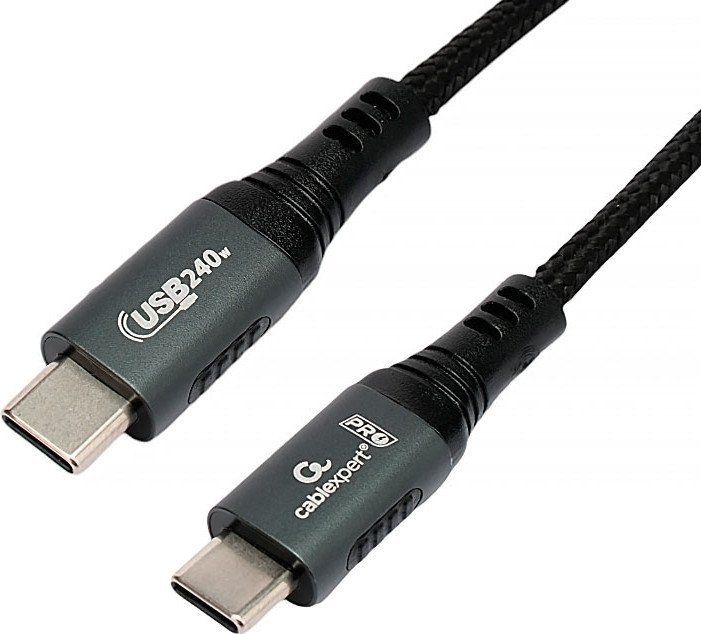 Кабель Cablexpert ССP-USB2.0-240W-1M USB Type-C -USB Type-C (1 м, черный)