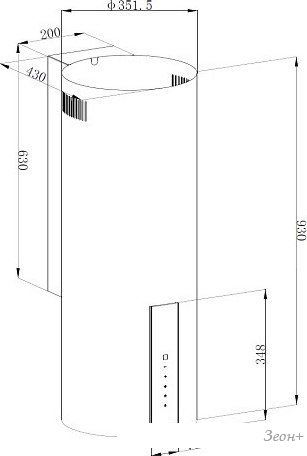 Кухонная вытяжка Korting KHC 35969 DX Cylinder