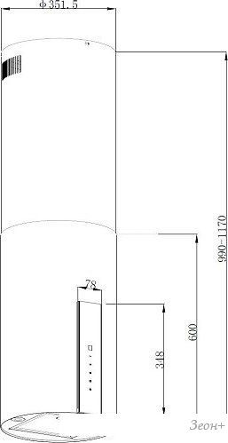 Кухонная вытяжка Korting KHA 35808 DN Cylinder