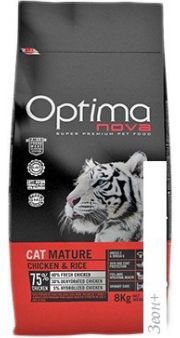 Корм для кошек Optimanova Cat Mature Chicken & Rice 8 кг