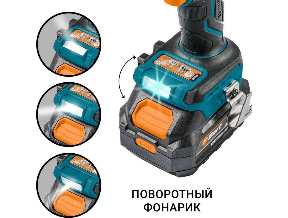 Ударная дрель-шуруповерт Bort BAB-21Ix2Li-XDK 93414943 (с 2-мя АКБ, кейс)