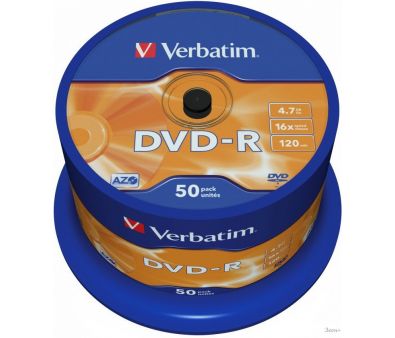 DVD-R диск Verbatim 4.7Gb 16x 43548 (50 шт.)