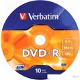DVD-R  Verbatim DL Matt Silver 4.7Gb 16x 43729 (CakeBox, 10 .)