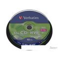 CD-RW  Verbatim 700Mb 12 Verbatim DLP Silver 10 . CakeBox 043480, SERL