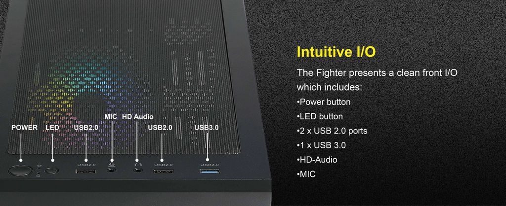 Корпус AZZA Fighter (черный)