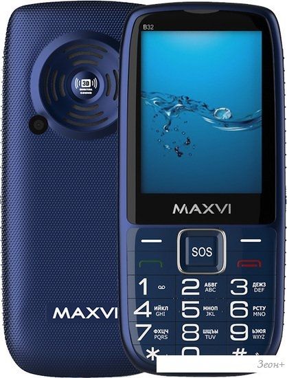 Кнопочный телефон Maxvi B32 (синий)