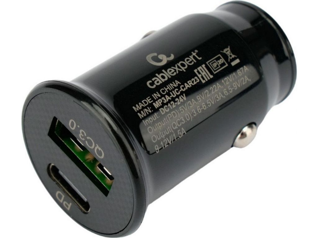 Автомобильное зарядное Cablexpert MP3A-UC-CAR23