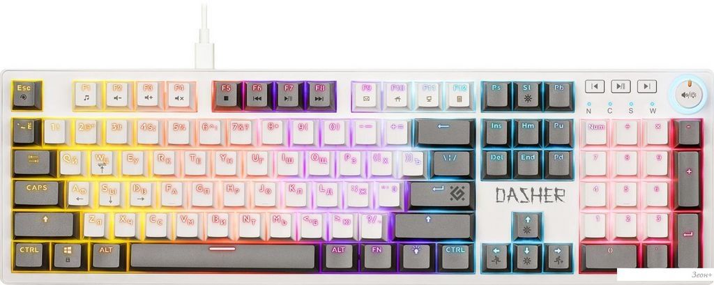 Клавиатура Defender Dasher GK-472 (белый/серый)