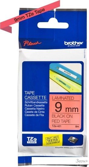 Картридж-лента для термопринтера Brother TZe-421 (9 мм, 8 м)