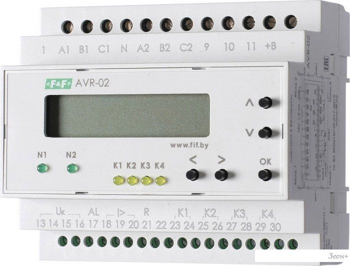 Реле контроля фаз Евроавтоматика F&F AVR-02 EA04.006.004