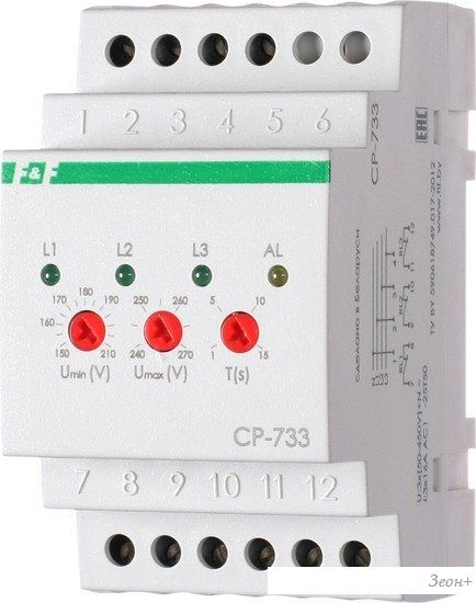 Реле напряжения Евроавтоматика F&F CP-733 EA04.009.006