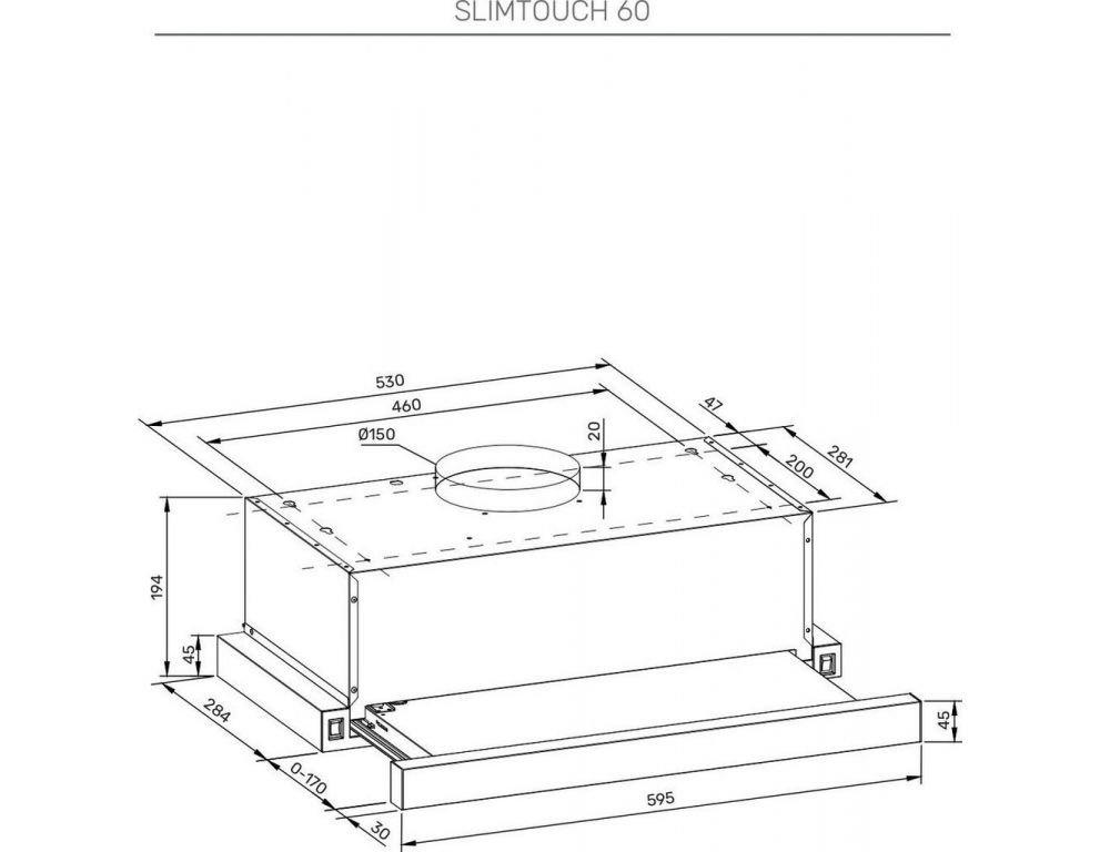 Кухонная вытяжка KUPPERSBERG Slimtouch 60 W