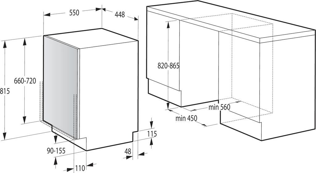 Встраиваемая посудомоечная машина Gorenje GV563E11