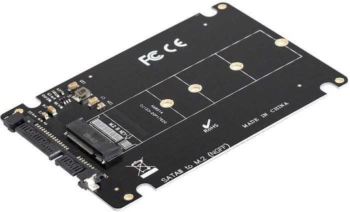 Адаптер ExeGate EXE-527 M.2 B key - 2.5" SATA