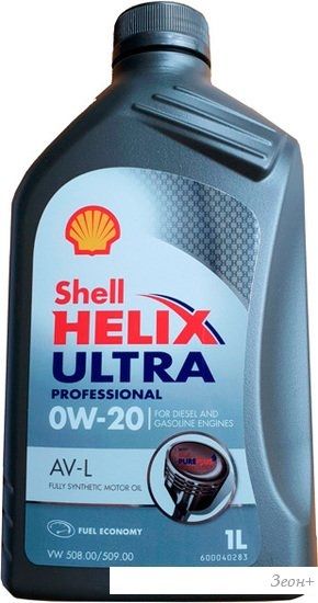 Моторное масло Shell Helix Ultra Professional AV-L 0W-20 1л